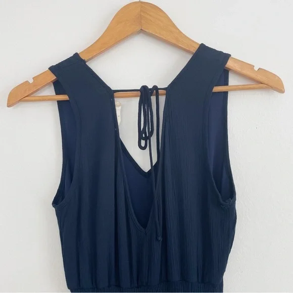 Altar’d State Navy Boho Ruffle Sleeveless Mini Dress Size Small - Picture 6 of 9